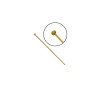 Pin 35 mm with flower head 2 mm wire 0,7 mm in high quality brass