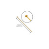 Pin 35 mm with flower head 2 mm wire 0,7 mm in high quality brass